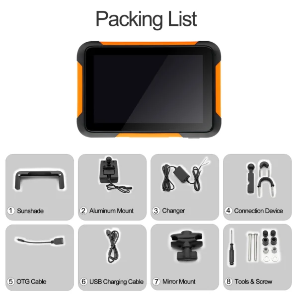 5 Inch Wireless Android Auto & Carplay Latest model for Motorcycle GPS Navigation Screen Waterproof  Displayer with Youtube - Image 6