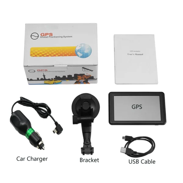 5 inch gps navigation for car  truck accessories free map update tools 2024 8GB speed warning Voice broadcast amercia europe - Image 6